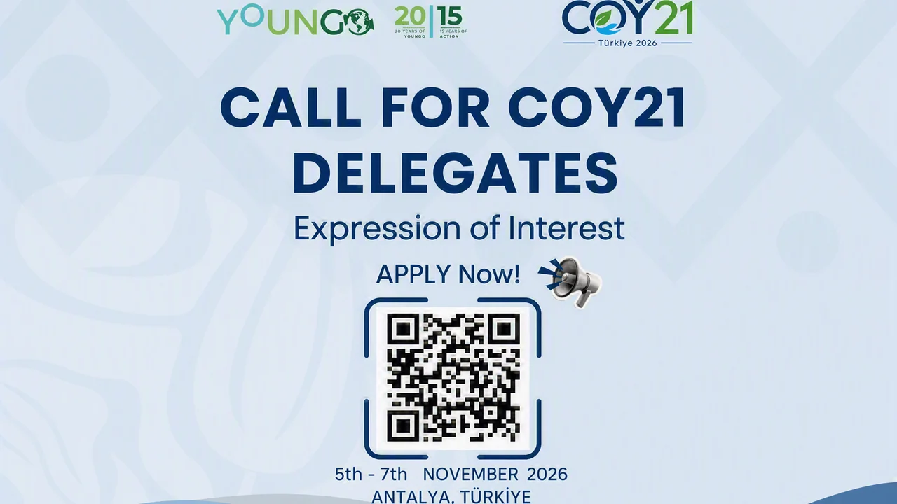 التقديم مفتوح الآن لمؤتمر COY21 2026 للشباب حول المناخ في أنطاليا