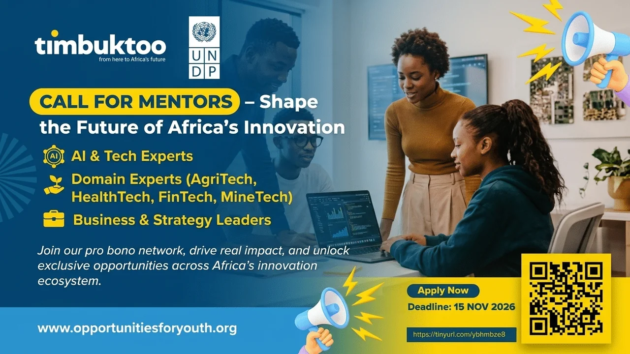 انضم إلى شبكة مرشدي Timbuktoo Africa UniPods 2026 لدعم المبتكرين في أفريقيا