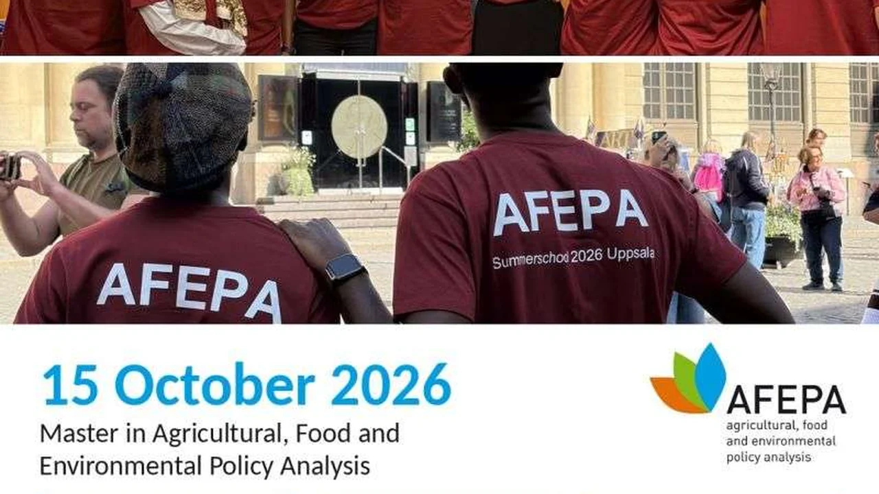 برنامج AFEPA الأوروبي للماجستير 2027: دراسة السياسات الزراعية والغذائية والبيئية في أربع جامعات أوروبية